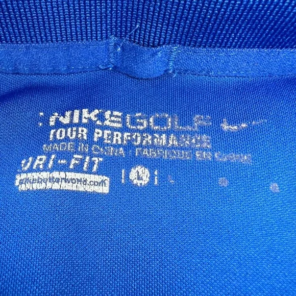 NIKE x DISNEY Golf Polo Tour Performance Men Large Blue Mickey Embroidered Shirt - Picture 4 of 16
